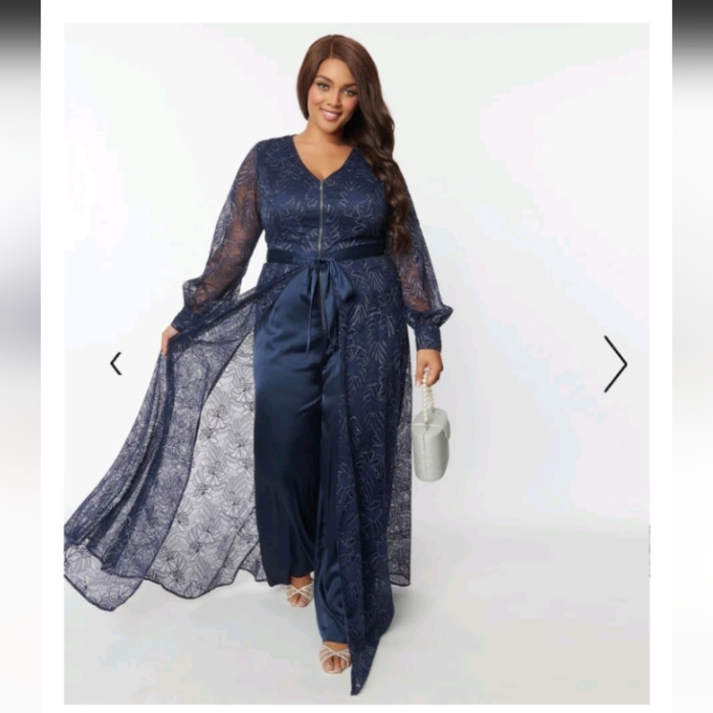 NWT UV Lace Jumpsuit with Skirt 3X